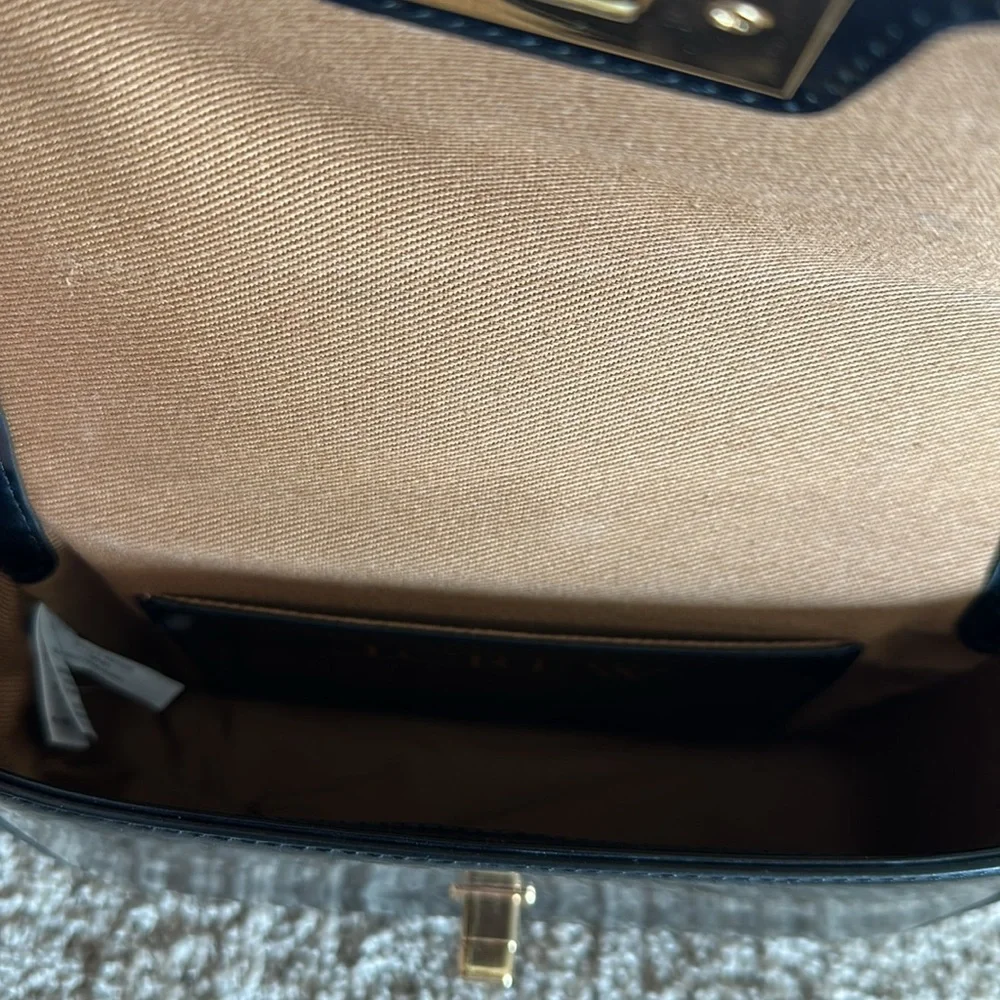 J. Crew Edie crossbody bag in Italian leather Black